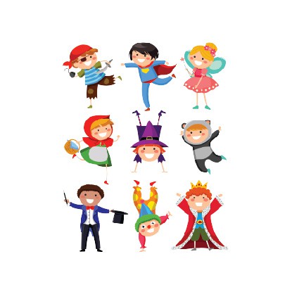 

POTATOO SET 9 HALLOWEEN KIDS Temporary Tatto Sticker