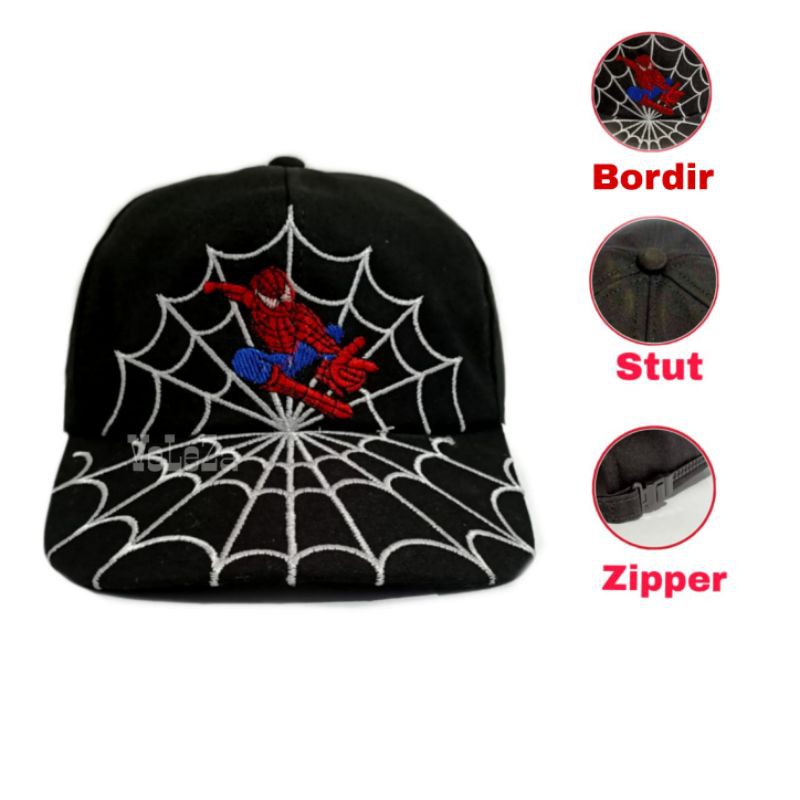 Topi anak Spiderman bordir Topi anak karakter topi anak