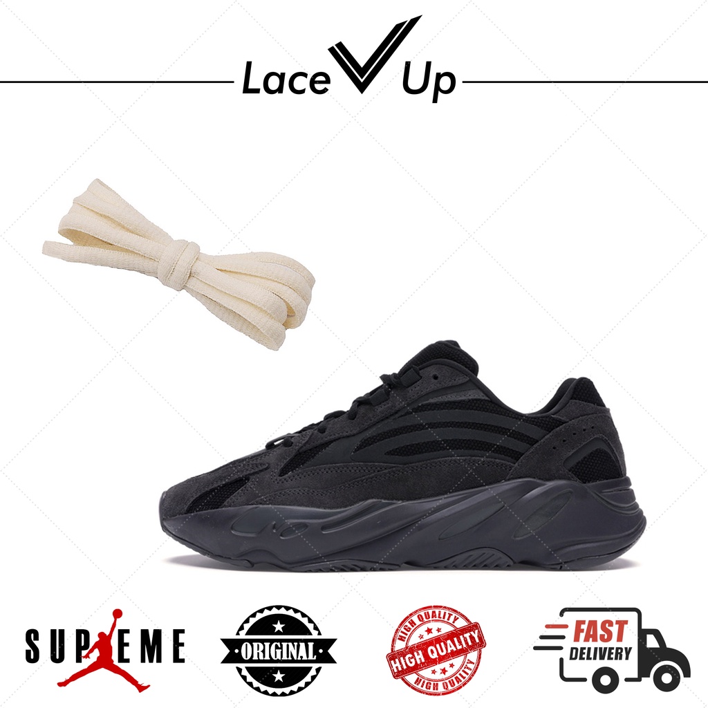 Tali Sepatu Oval Yeezy 700 Vanta Black | Yeezy 700 Vanta Black Laces