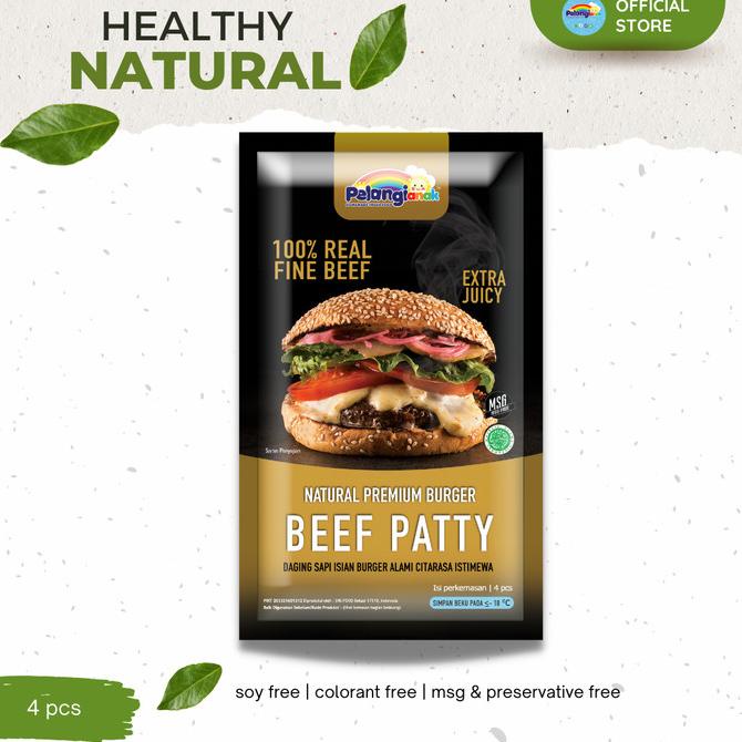 

MAKANAN BEKU / BEEF PATTY BURGER PREMIUM NON MSG NON COD