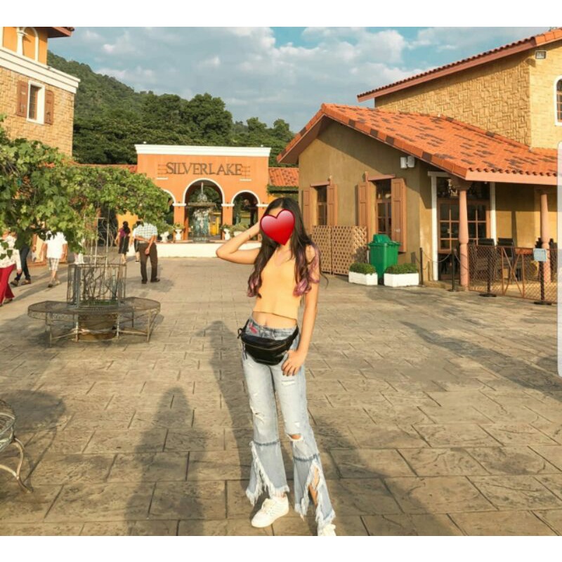 PRELOVED ZARA CROP TOP TANK TOP ATASAN WANITA