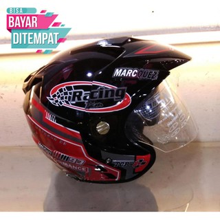 Helm motor SNI  Helmet Double Visor Racing Marc Marquez 