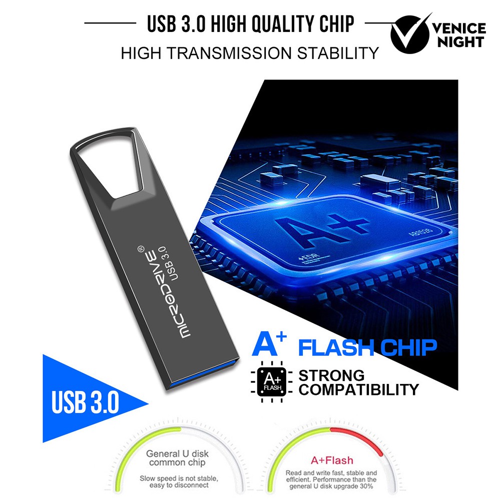 (Veni) Flashdisk Usb 3.0 1 / 2tb Portable Dengan Gantungan Kunci