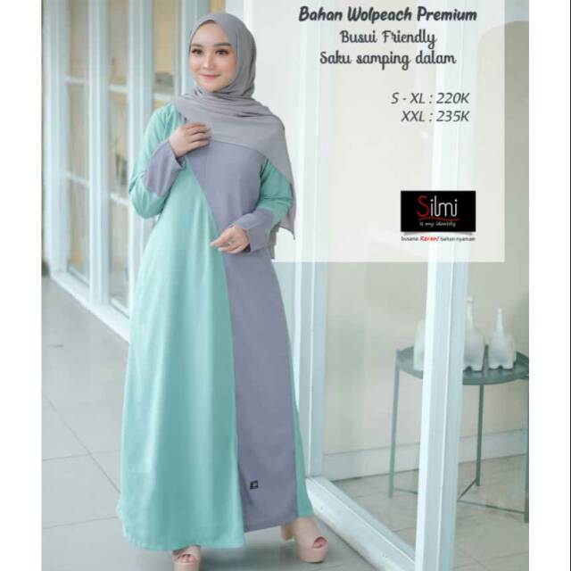 Gamis Busui Casual Trendy Wolfish Branded Silmi RALINE