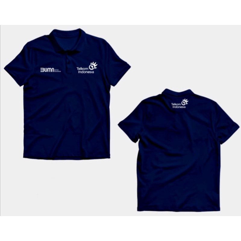 Kaos BUMN Kaos Kerah TELKOM INDONESIA Kaos Polo Shirt TELKOM full bordir.