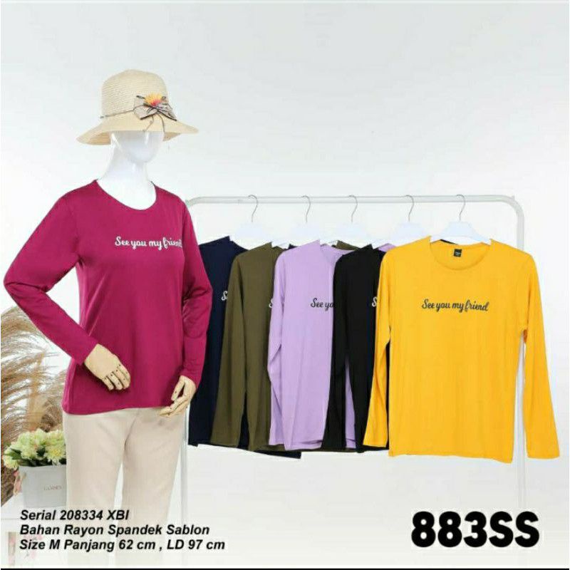 BAJU KAOS WANITA LEMONE UK M/ATASAN KAOS WANITA PANJANG LEMONE/KAOS  RAYON SPANDEK LEMONE MURAH