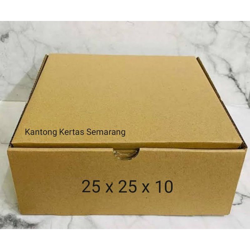 Jual kardus 25 x 25 x 10 cm die cut untuk kotak kue box hampers ...