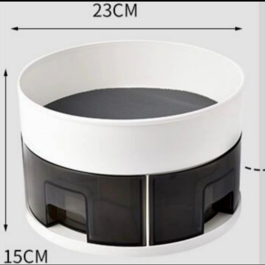 Wadah Tempat Bumbu Dapur 360 Derajat Putar 2 Susun