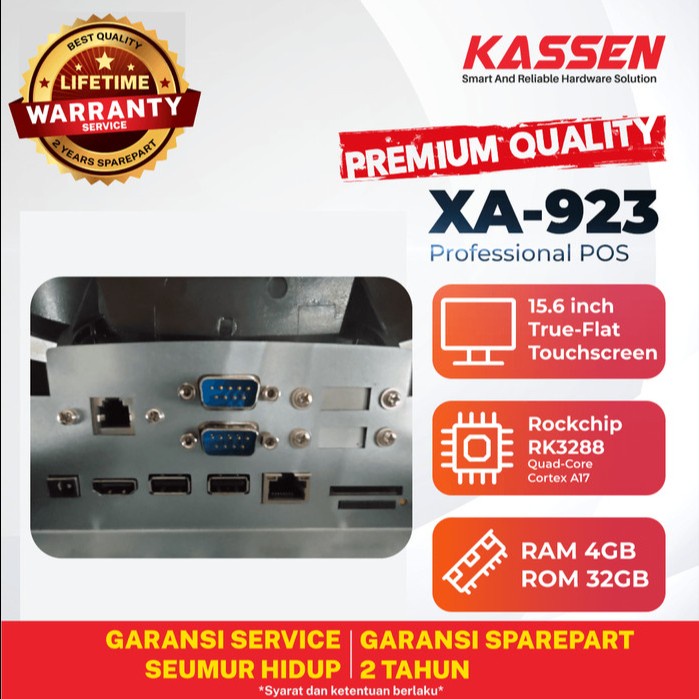 KASSEN XA-923 ANDORID POS TOUCHSCREEN DUAL DISPLAY 80MM