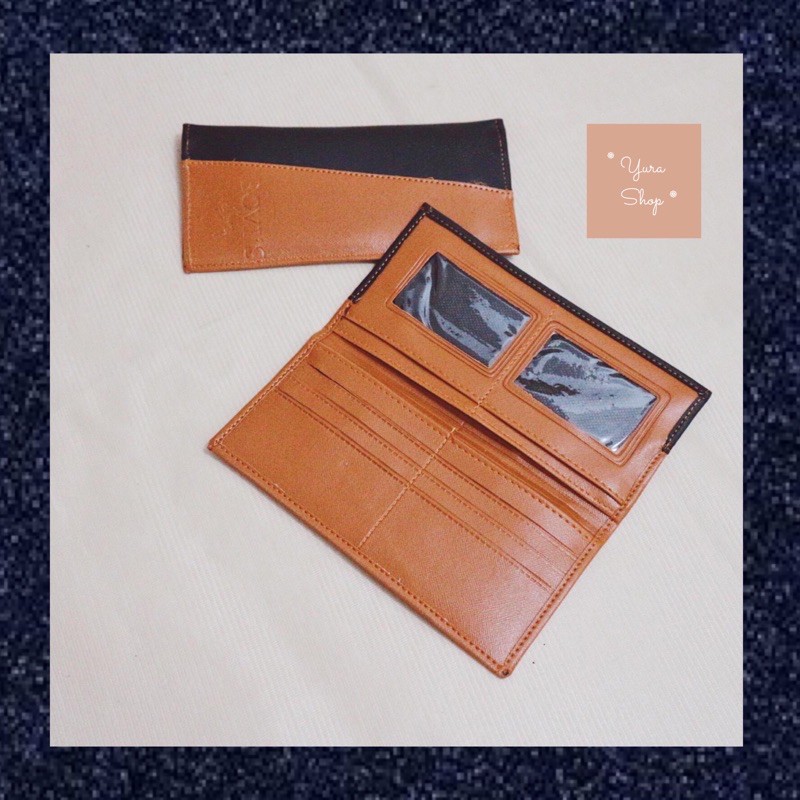 Dompet Panjang Merk Bovi’s Motif Hitam Coklat | Bovis Wallet For Boy &amp; Girl | Yurashop