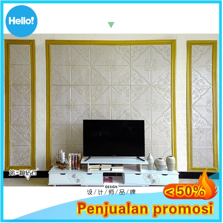 [COD] Wallpaper Foam 3D Sarang Motif Dinding Foam Walpaper Foam Jendela Untuk Kamar Tidur Ruang Maka