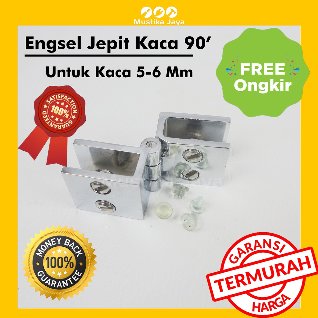 Fitting Ambalan Kaca Kotak 90 Untuk Lemari, Laci dan sisi kaca