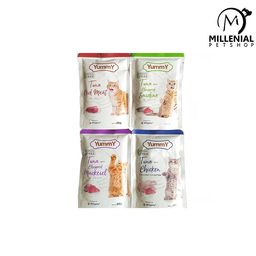 Makanan Kucing Yummy sachet pouch 85 gr 85gr