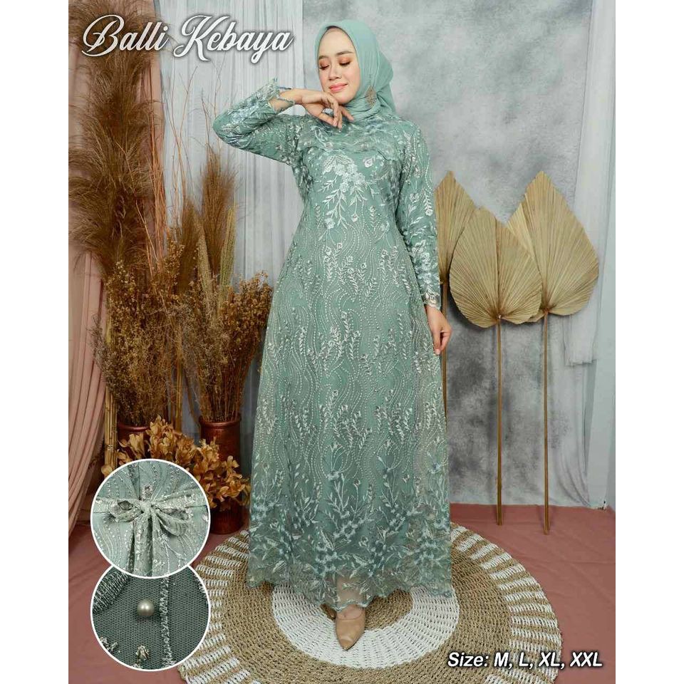 GAMIS BRUKAT KEBAYA TILE MAXY DRESS WANITA MUSLIM BROKAT VELVET MURAH GAMIS TERBARU