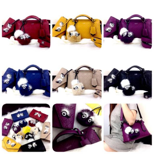 Tas Fendi By The Way Boston Luxury Embossed #7931
