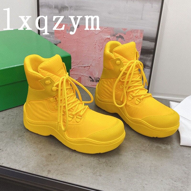 platform boots yellow