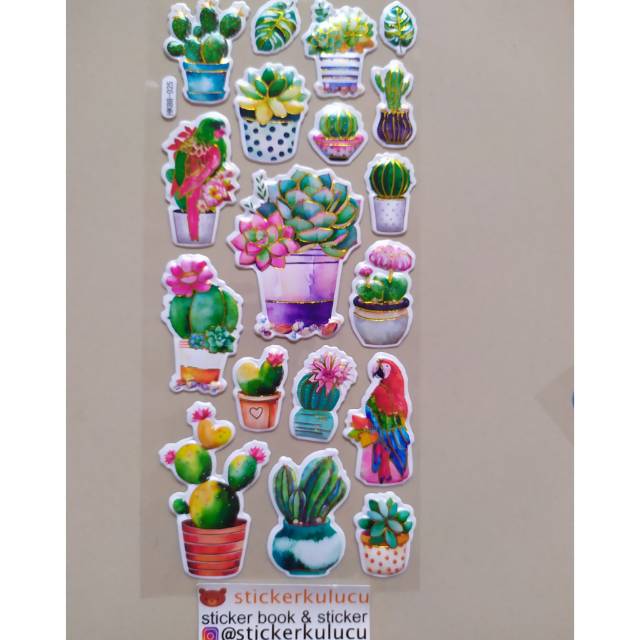 

Stiker timbul KAKTUS TUMBUHAN 11x28cm