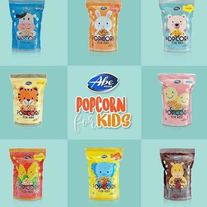 Popcorn &amp; Brownies abe food For Kids 80 Gr / popcorn anak / SNacking Anak NO MSG NO GLuten