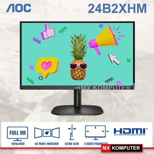 AOC 24B2XHM Ultra Slim LED Monitor (23.8"/VA/6ms/75Hz/FHD)