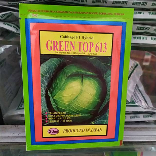 Benih gubis Green Top 613 20ml (10 pak bonus 1 kaos)