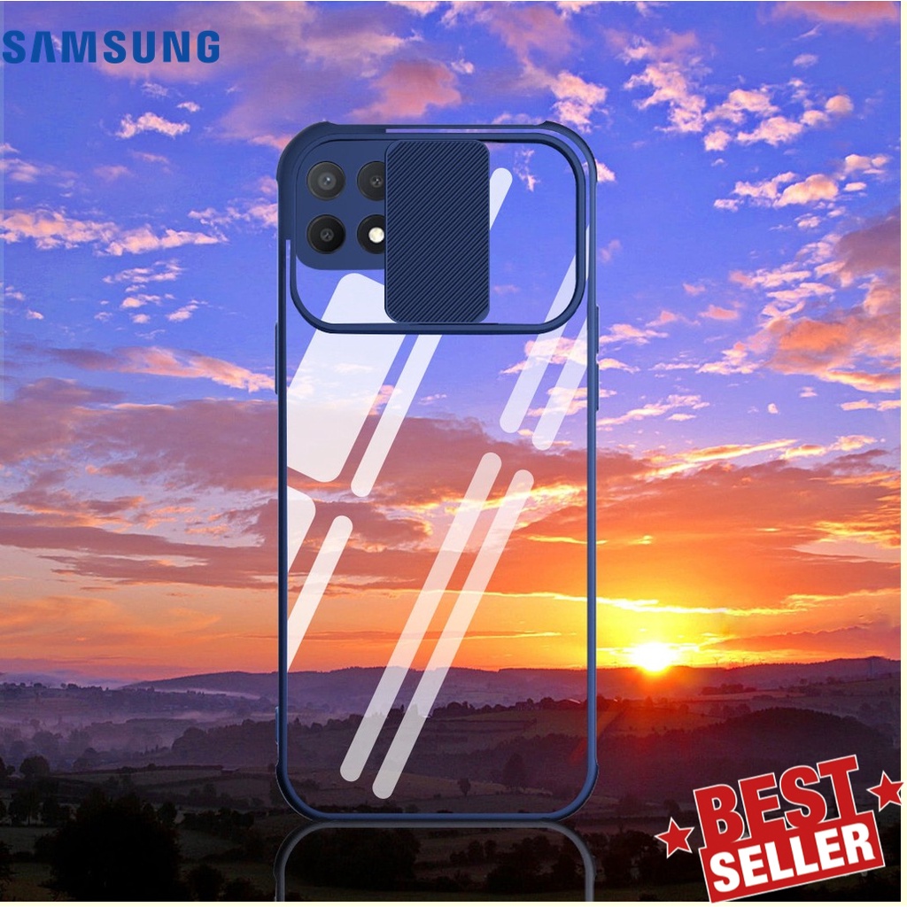 Samsung A22 4G 5G Camshield clear transparan silicon with slide camera casing cover samsung a22 5g