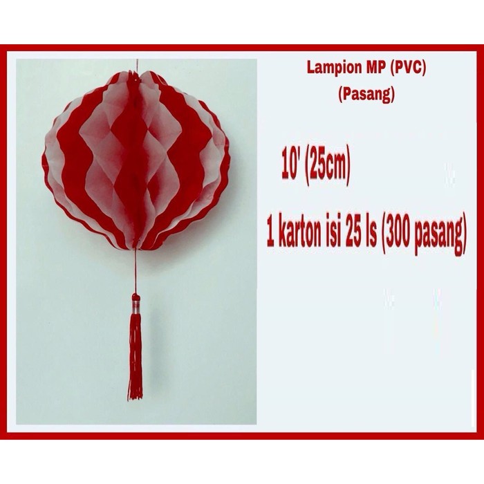 Lampion merah putih / 17 agustus / 17an / 10&quot; / 25cm / HUT RI