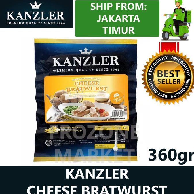 

windytriastuti13 Kanzler Cheese Bratwurst Sausage 360gr Sosis Keju TERLARIS TERPERCAYA ORIGINAL