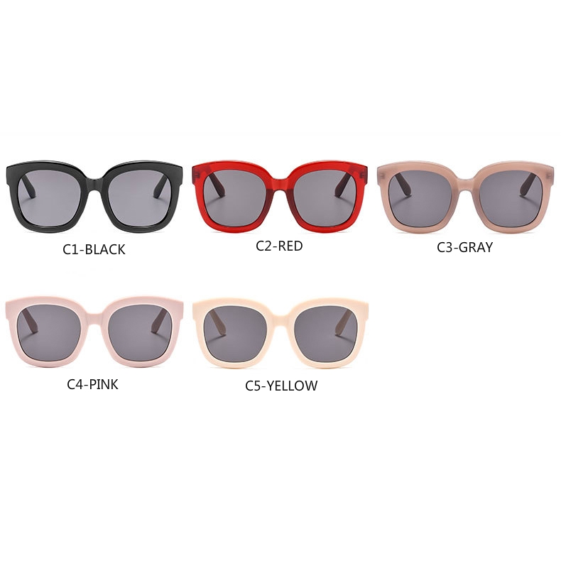 Korean version of the retro box ins fashion street style men and women sunglasses metal hinge