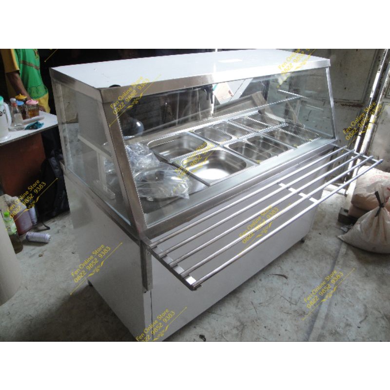 Bain Marie/Lemari Etalase/Lemari Pemanas makanan/Fast Food Counter S/S