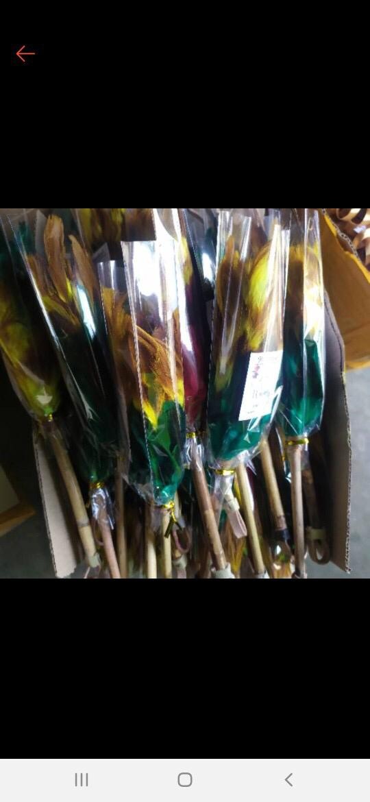 Souvenir Kemoceng Bulu Ayam 17 Cm - Souvenir Pernikahan Murah Unik Ulang Tahun Lucu Sovenir Sofenir