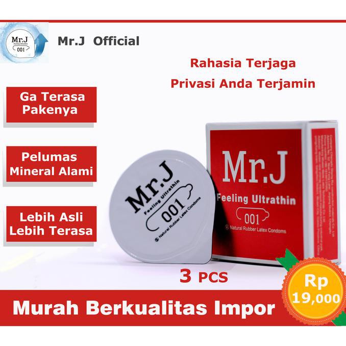 Kondom Mr.J ultrathin super Tipis 0,01 (3 pcs)