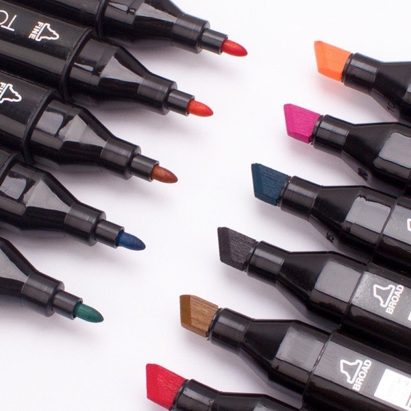 

PROMO Pensil Warna TOUCHFIVE Marker pen 120 80 Colors Dual For Manga Sketch Twin Marker Pen