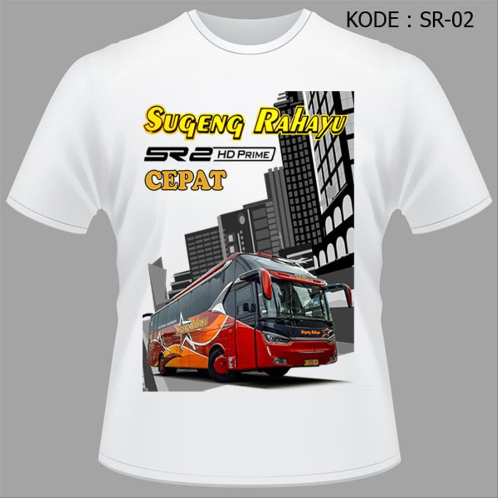 Kaos Bis Anak dan Dewasa - Kaos Bus Sugeng Rahayu Cepat SR2 HD Prime