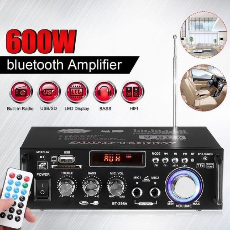 Amplifier Karaoke Home Theater FM Radio 600W