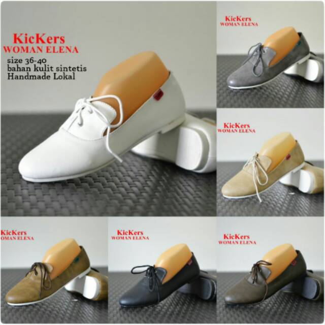 Sepatu Flat Shoes Kerja Murah Wanita size 36-40 Kickers Elena Lokal Galeri Intan Bandung