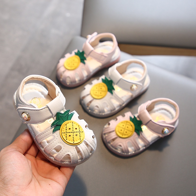 R11 NEW Sepatu sandal anak motif nanas/ sepatu flat bayi dan anak kualitas premium