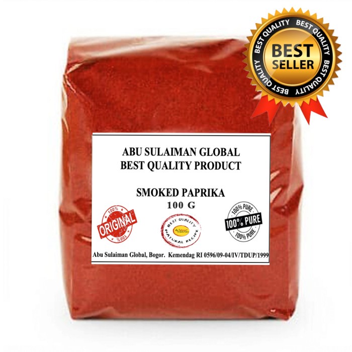 Jual SMOKED PAPRIKA POWDER PREMIUM QUALITY HALAL / BUBUK PAPRIKA ASAP 100 G Shopee Indonesia