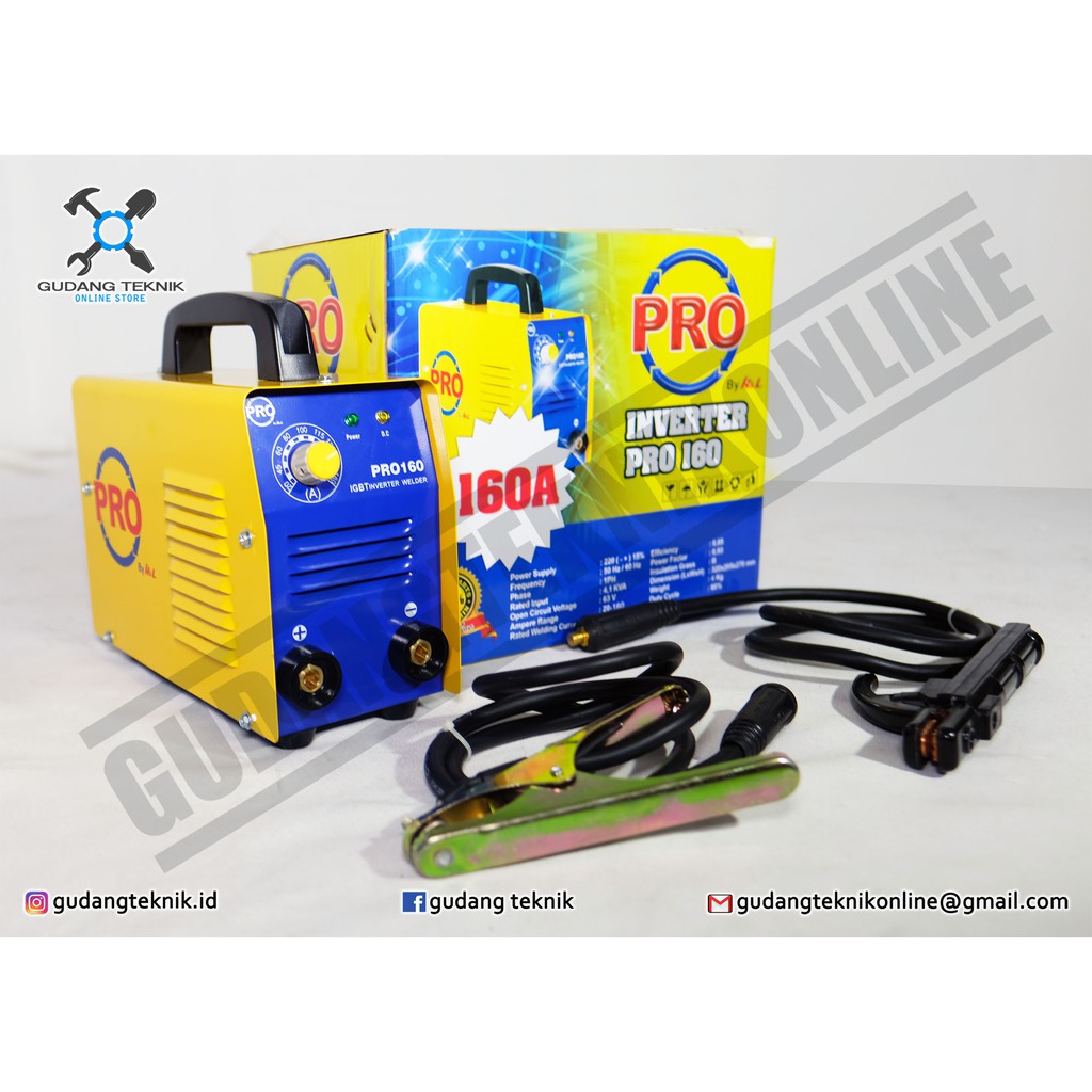 MESIN LAS 160A H&amp;L PRO INVERTER HNL PRO MMA 160 A