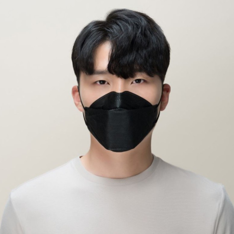 (Putih/Hitam) SHUMU Masker Import Korea KF94 Dewasa (1pcs)