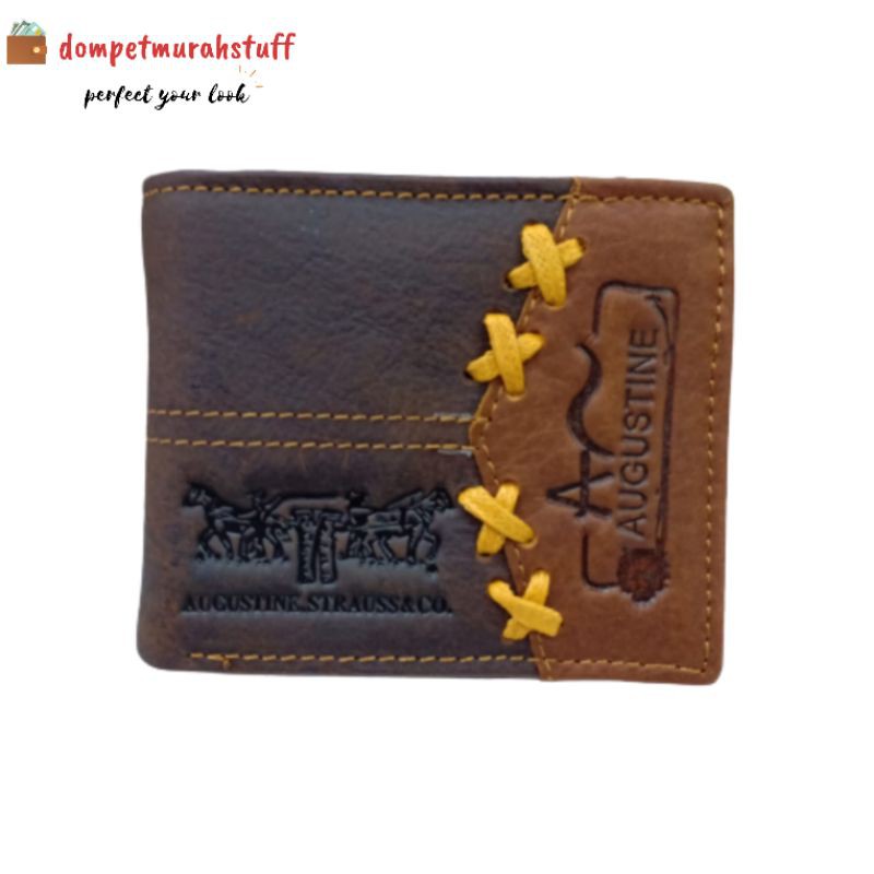 Dompet Kulit Augustine Variasi A602. Dompet kulit sambung. Dompet Kulit asli.