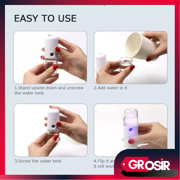 Grosir - H983 Mini Nano Spray / Facial Humidifier Nano Portable / Spray Perawatan Wajah / Humidifier Mini