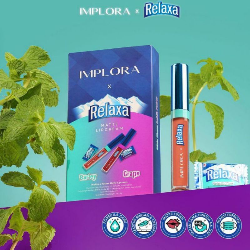 IMPLORA X RELAXA matte lipcream || long lasting,transferproof