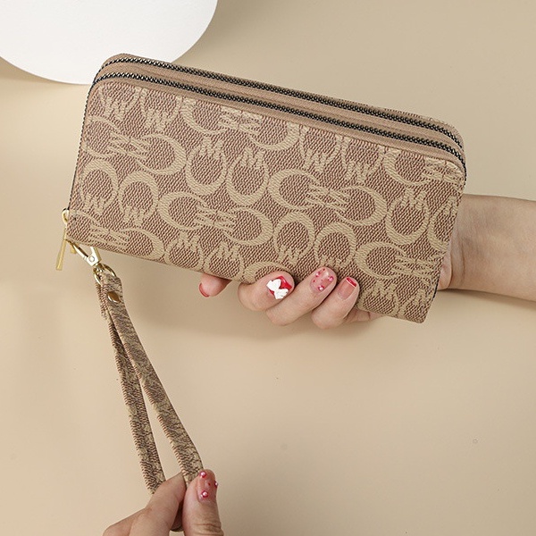 DOMPET WANITA PANJANG 2 RESLETING PREMIUM KULIT KREM MEDIVA WA447C3 KOREA IMPORT CEWEK MURAH SLOT KARTU UANG BRANDED KEKINIAN BATAM FASHION REMAJA KEKINIAN