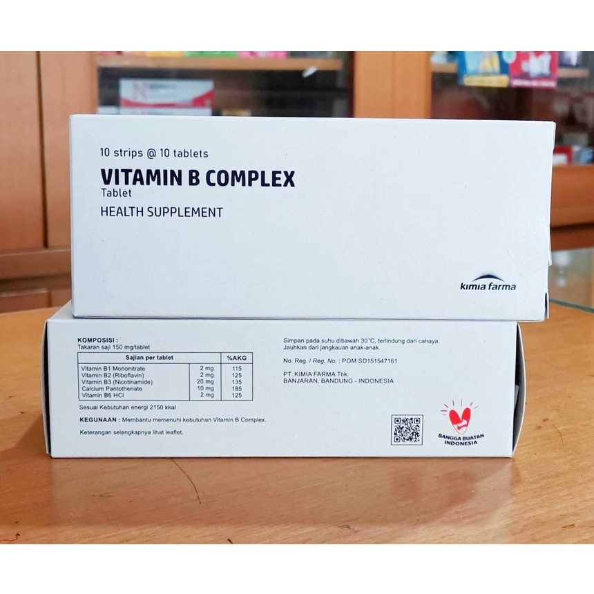 Jual Vitamin B Complex Box 10 Strip Produksi PT Kimia Farma Shopee