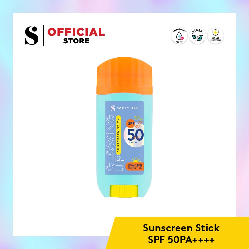 ✨ AKU MURAH ✨ SOMETHINC Glowing Up Sunscreen Stick SPF 50++ PA ++++ 15g / Sunscreen Pelindung Diri dari Matahari