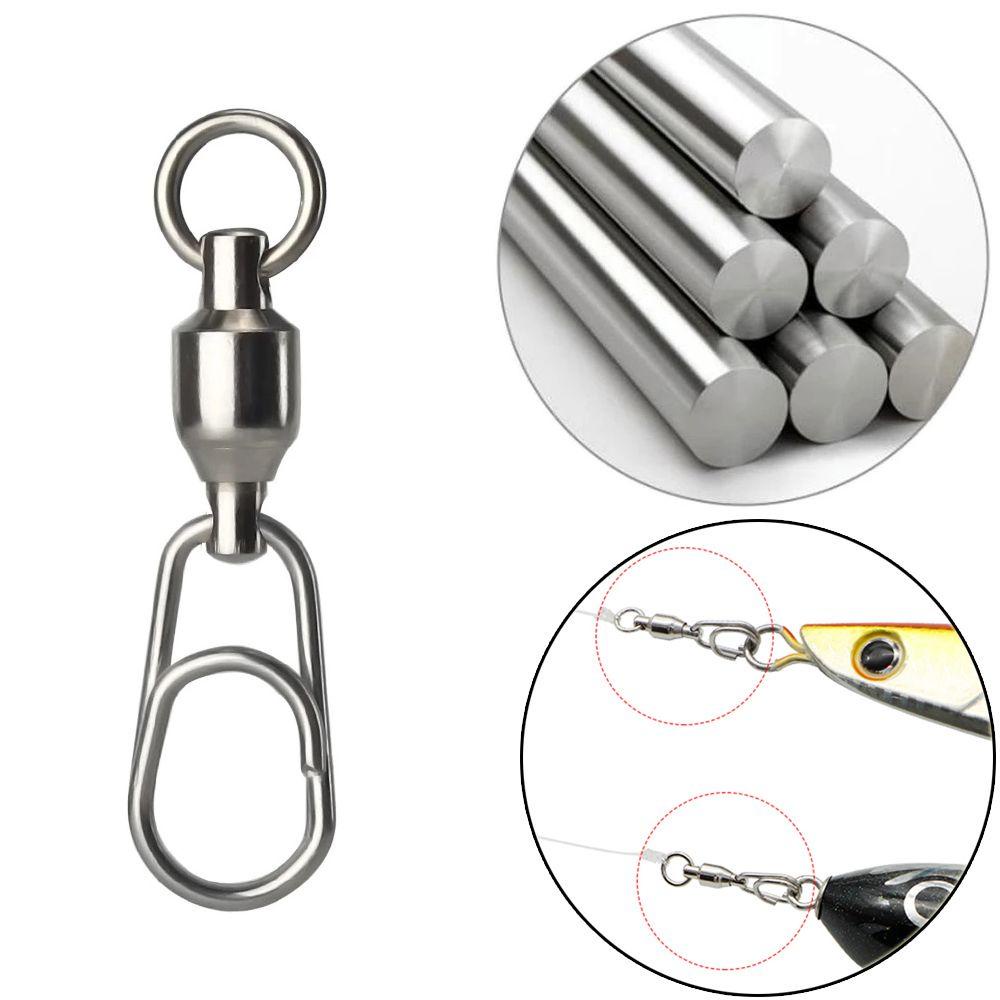 Wonder 5Pcs /Pack Bantalan Putar Tackle Device Lure Connecting Ring Aksesoris Memancing Snap Rolling