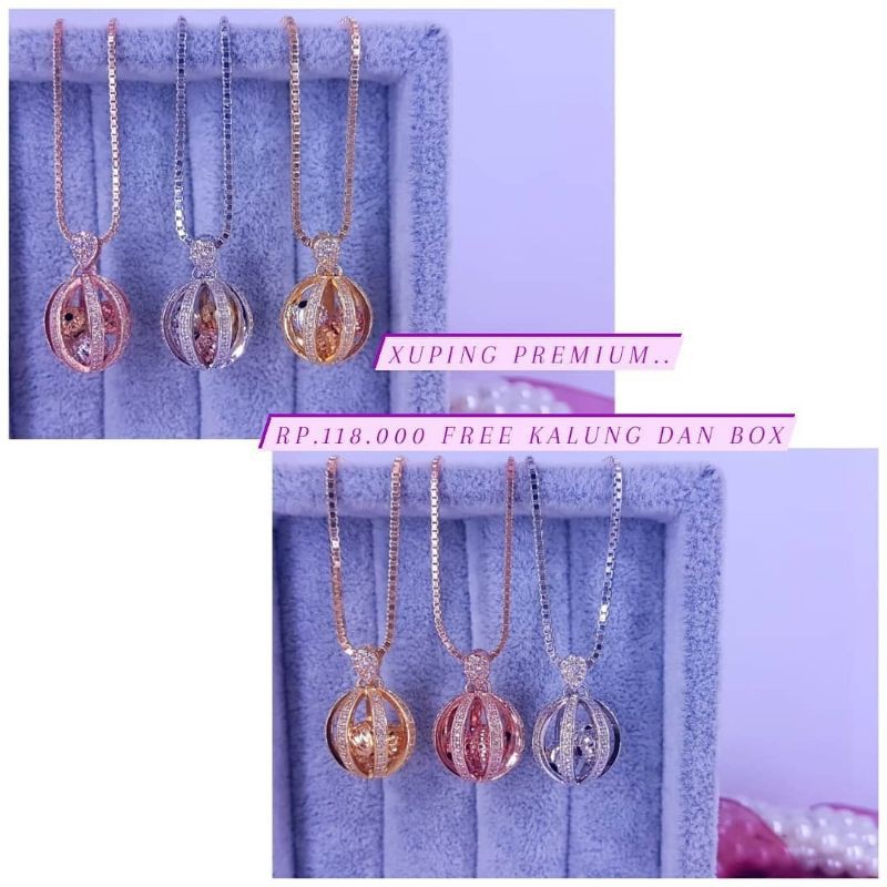 liontin dan kalung bola isi
