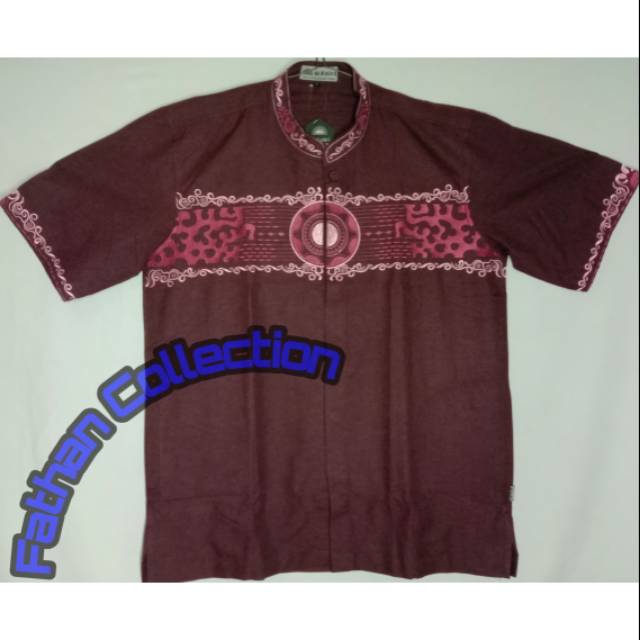 Al-Fajri Baju Koko Pria Bordir Exclusive L Ungu