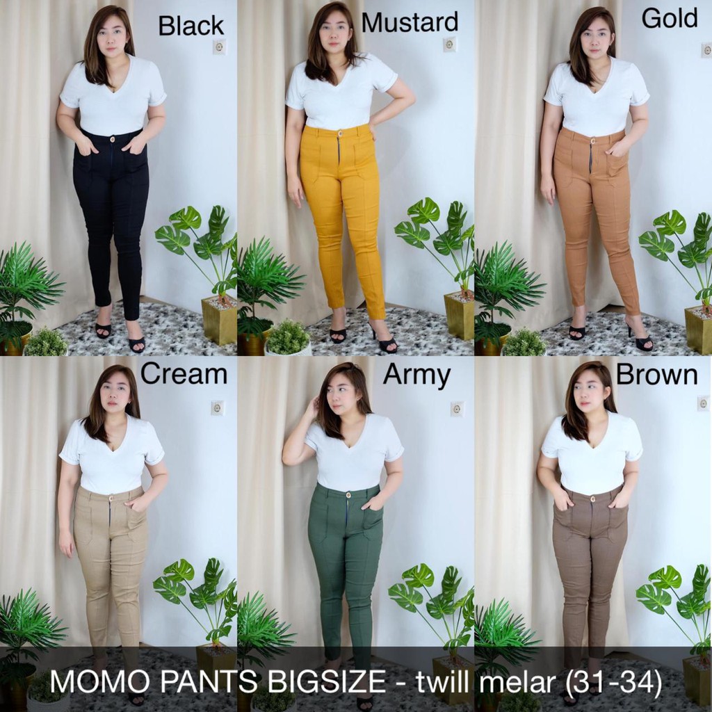 CELANA JEANS WANITA MOMO PANTS BIGSIZE