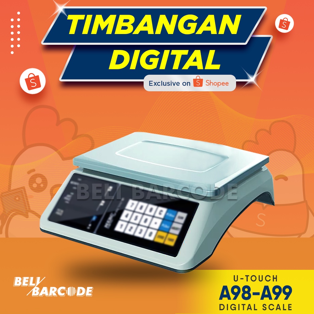 Merch U Touch A98-A99 Timbangan Digital Plus Display Berat &amp; Harga